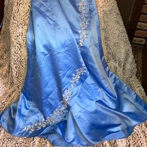 Women’s Long Masquerade Light blue Slit in leg
